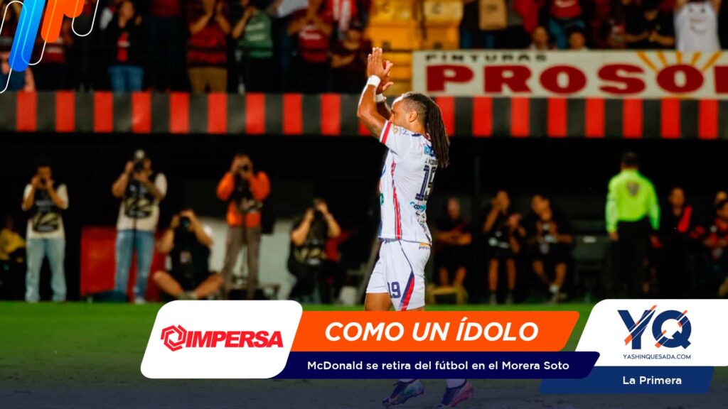 ¡Cómo un ídolo! Jonathan McDonald se retira del fútbol en el Morera Soto