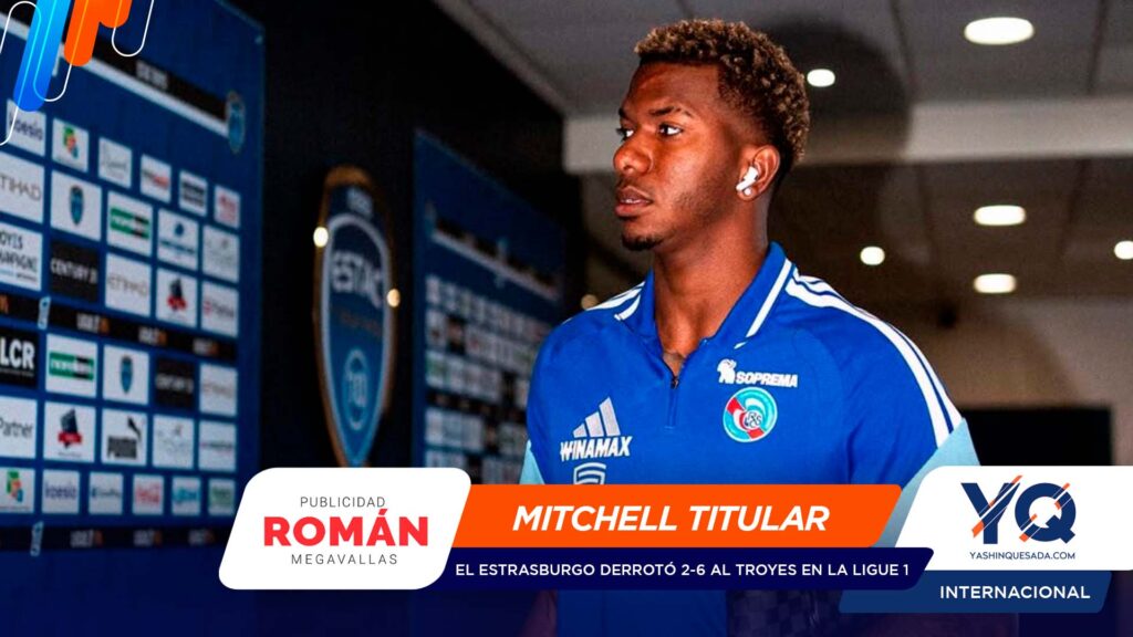 Jeyland Mitchell titular en goleada del Estrasburgo